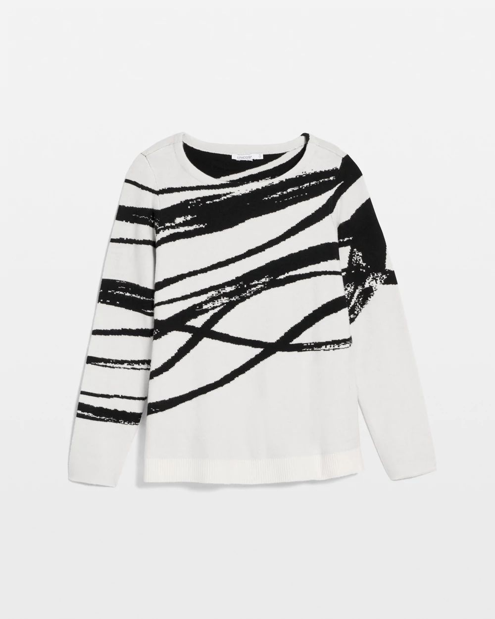 Puff Sleeve Jacquard Pullover Sweater | White House Black Market